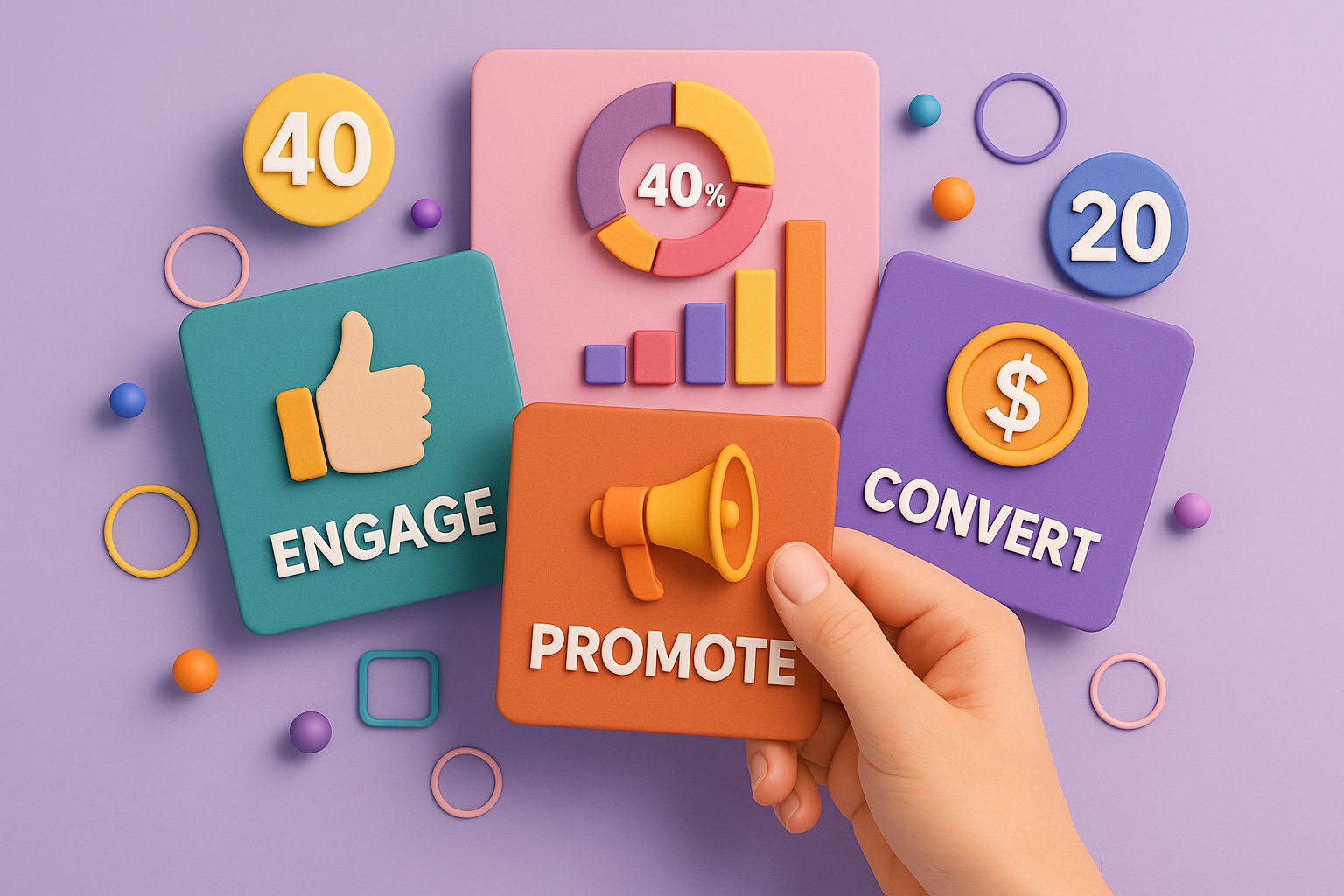 Master the 40/40/20 Rule: Perfect Your Social Content Mix in 2025