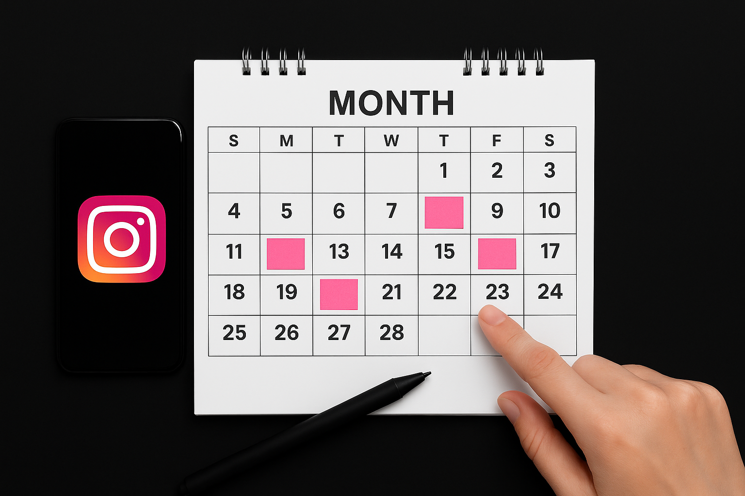 Designing a Monthly Instagram Content Calendar for Leadership Coaches